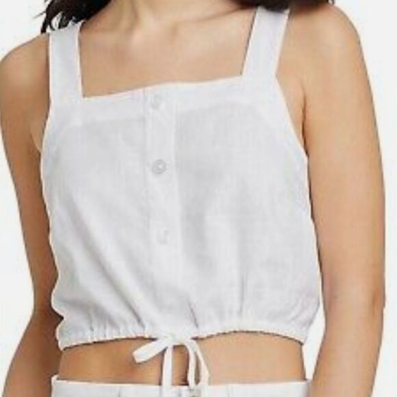 NWT A New Day Women white Tie Front Tank Top Size XXL - Picture 2 of 13